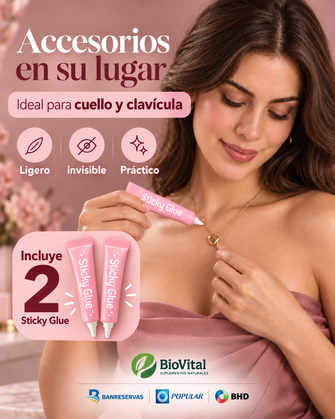 Pack de 2 Sticky Glue™ | Adhesivo Invisible para Ropa, Escotes y Accesorios – ¡Tu Look Siempre en su Lugar!