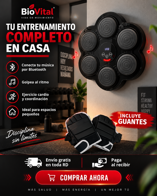 MAQUINA DE BOXEO 6 PUNTAS CIRCULAR | Entrena reflejos, quema energía y siente la música en cada golpe