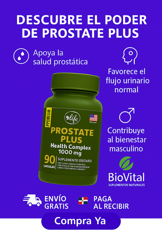 Prostate Plus 90 Cápsulas 💊 – Salud Prostática 🛡️ y Bienestar Masculino 💪